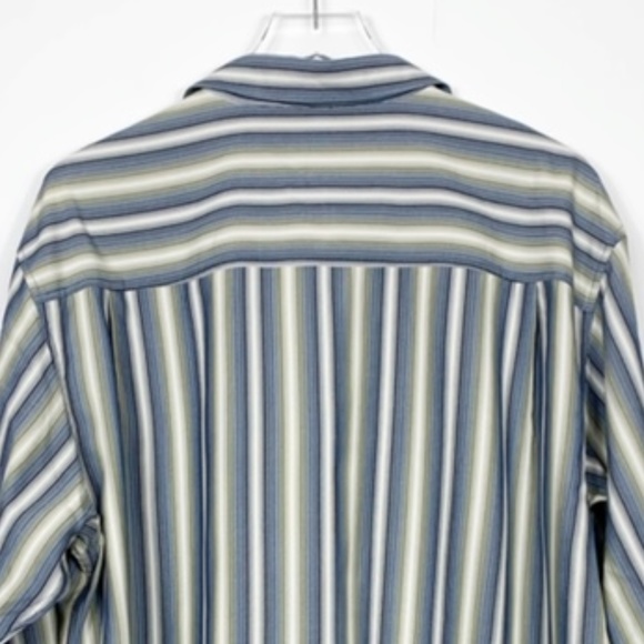 Tommy Bahama 100% Silk Striped Button Down Shirt - Picture 5 of 8